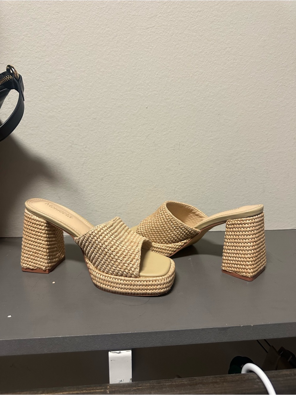 Woven Slide Sandals in Natural - Women